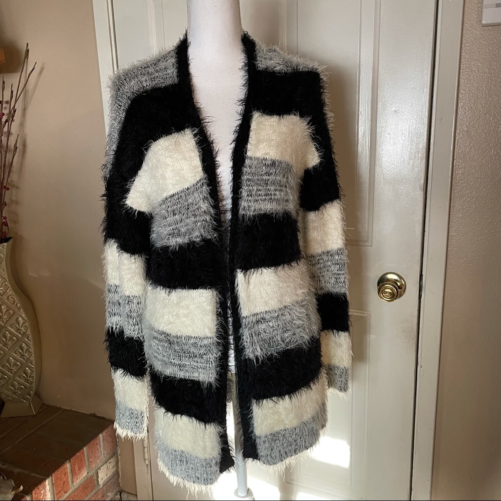 Volcom Women’s Fuzzy Open Front Sweater - image 1